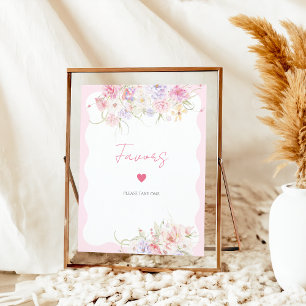 Garden Blommigt Wildblommor Modern Möhippa Favorit Poster
