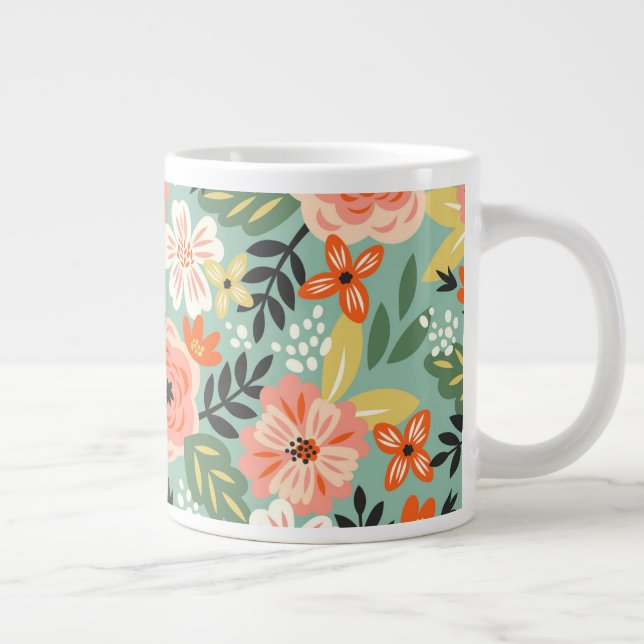 Garden Blommönster Jumbo Mugg (Höger)
