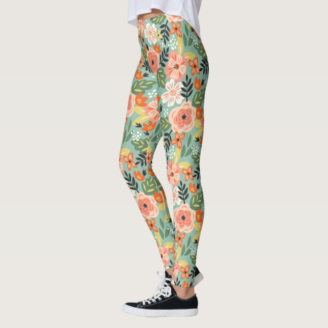 Garden Blommönster Leggings (Vänster)