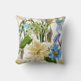 Garden-blommor. Magiskt lilja, daisy, vallmoblomma Kudde