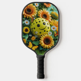 Garden Bloom Pickleball - Cute Solros & Butterf