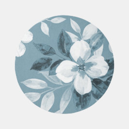 Garden Blue Blommigt Round Matta