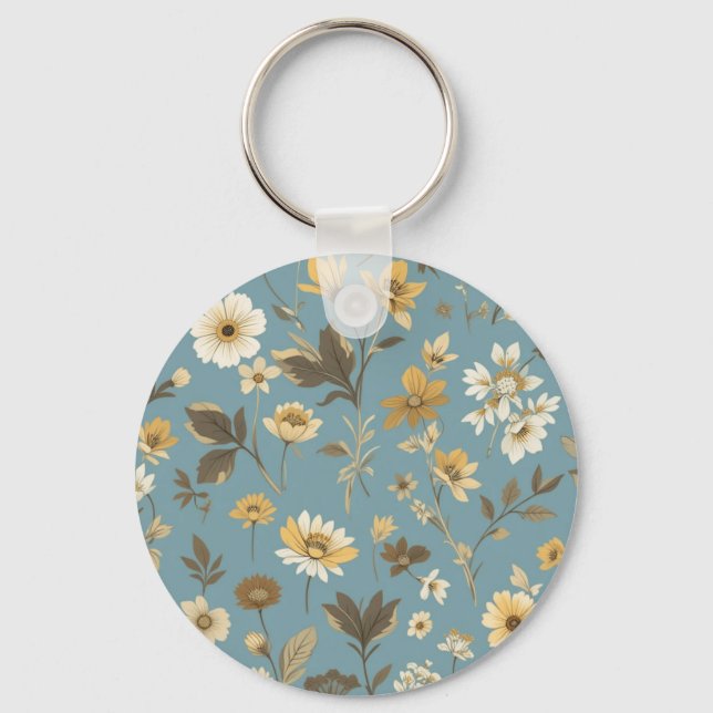 Garden Blue Bloom Bags' Nyckelring (Framsida)