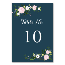 Garden Bordsnummer Card för marin blommigt