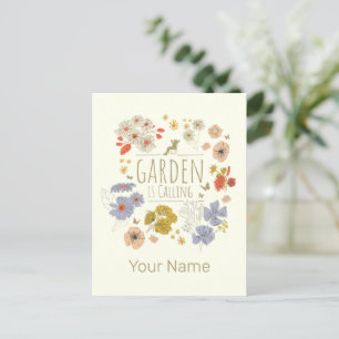 Garden Botaniska blommor för Mamma och Pappa Helg Vykort