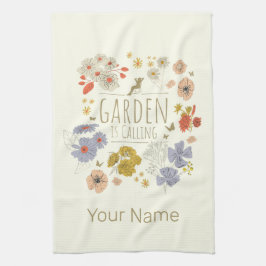 Garden Botaniska blommor för Mamma och Pappa Kökshandduk