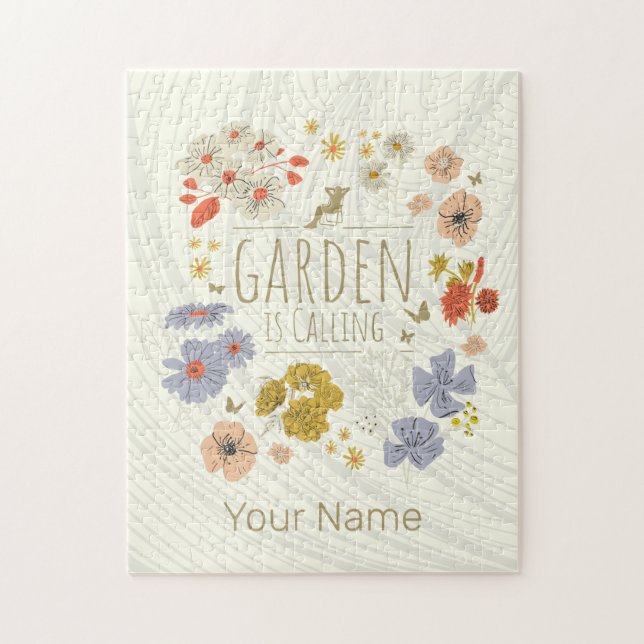 Garden Botaniska blommor för  Mamma och Pappa Pussel (Vertikal)