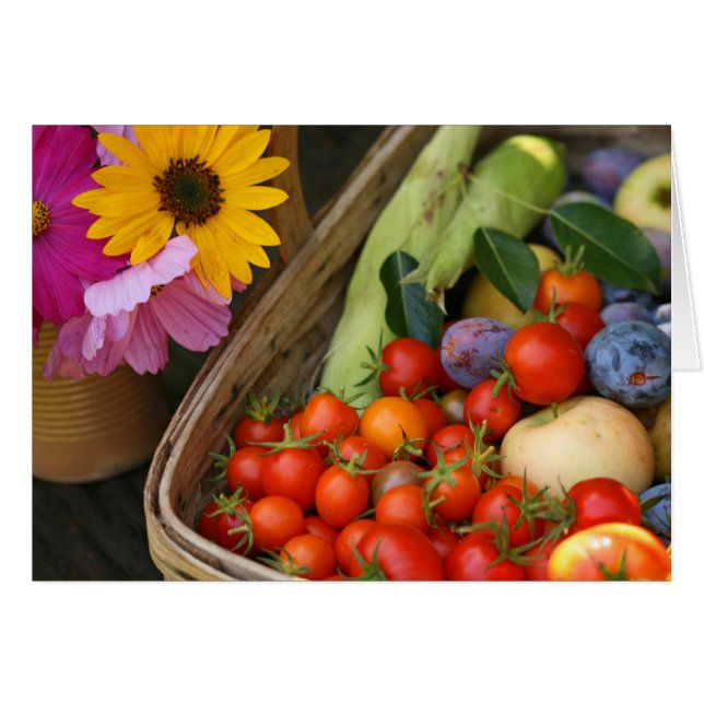 Garden Bounty Blank Card Hälsningskort (Framsidan Horizontal)