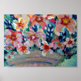 Garden Bouquet Painting på Canvas Art Poster
