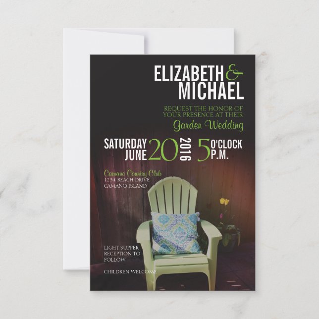 Garden bröllopsinbjudan inbjudningar (Framsida)