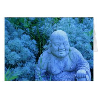 Garden Buddha (tomt fotokort) Hälsningskort