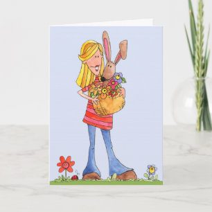 Garden Bunny - gratulationskort Kort