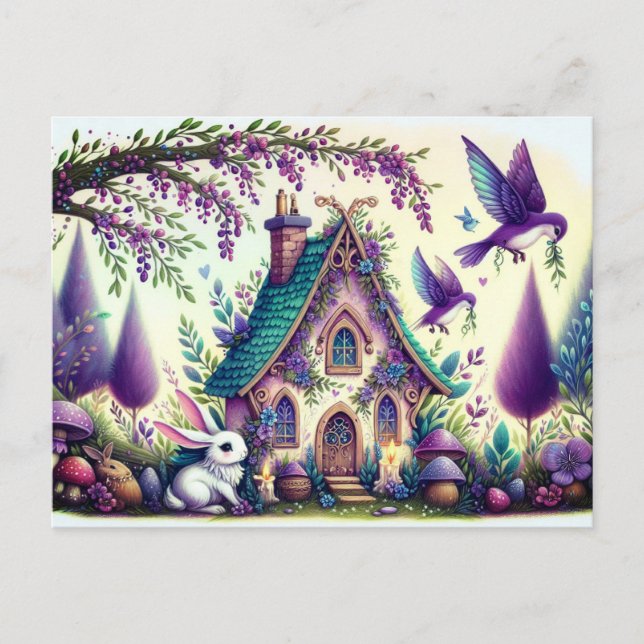 Garden Bunny-vykort. Vykort (Framsida)