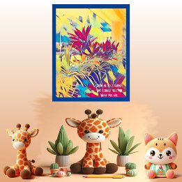 Garden Bush inspirerande Quote Wall Abstrakt Art D Poster