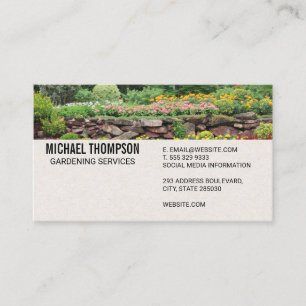 Garden Buskar och blommor Visitkort