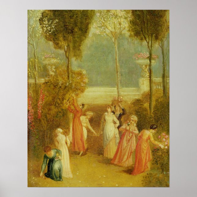 Garden, c.1820 (olja på panelen) poster (Framsidan)