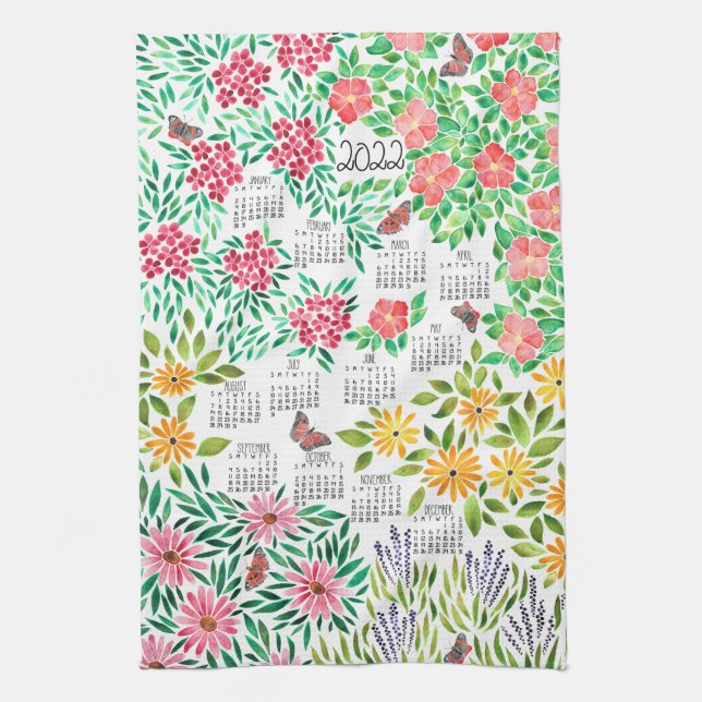 Garden Calendar Kitchen Towel Kökshandduk (Vertikal)