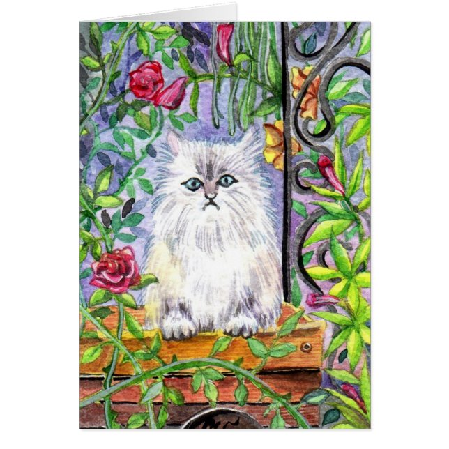 Garden Cat Hälsningskort (Framsidan)