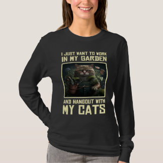 Garden Cat Kitten Landscaping Gardener T Shirt