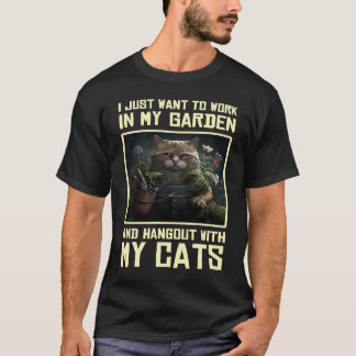 Garden Cat Kitten Landscaping Gardener T Shirt