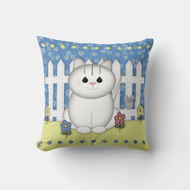 Garden Cat Pillow Kudde (Framsida)