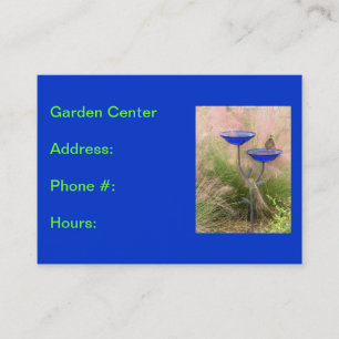 Garden Center-Affärskort, Royal Blue med Bird Visitkort