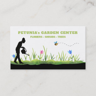 *~* Garden Center Nursery Horticulturist Modern Visitkort