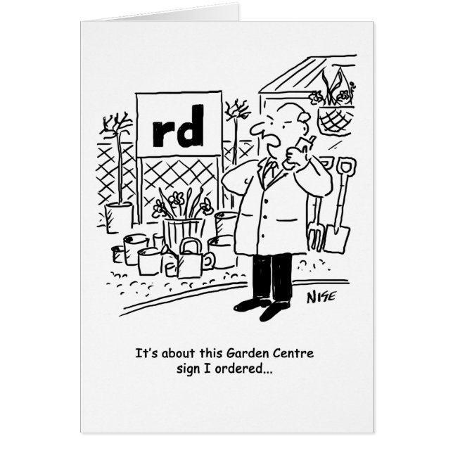 Garden Center-tecken Hälsningskort (Framsidan)