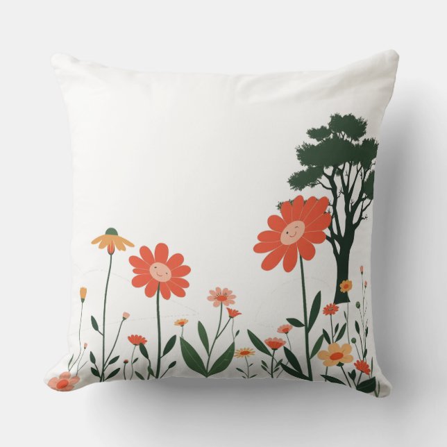 Garden Charm – Colorful Botanical Pillow Kudde (Framsida)