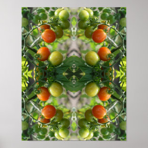 Garden Cherry Tomates Abstrakt Nature Art Art Poster