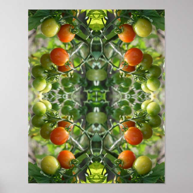 Garden Cherry Tomates Abstrakt Nature Poster (Framsidan)