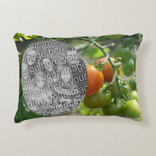 Garden Cherry Tomates lägg till ditt foto Prydnadskudde