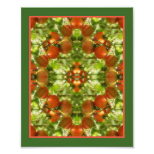 Garden Cherry Tomates Nature Spegel Abstrakt 8x10 Fototryck