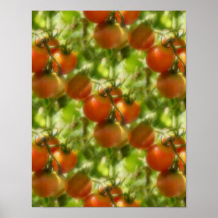 Garden Cherry Tomatis Nature Mönster Poster