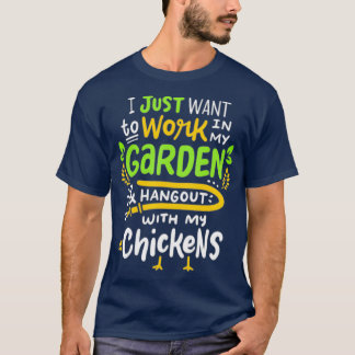 Garden Chicken Gardener Farmer  jordbruk T Shirt