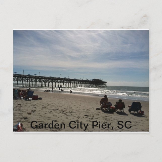 Garden City South Carolina Postcard Vykort (Framsida)