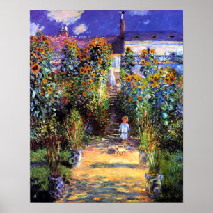 Garden Claude Monet-sommarsolrosblommor Poster