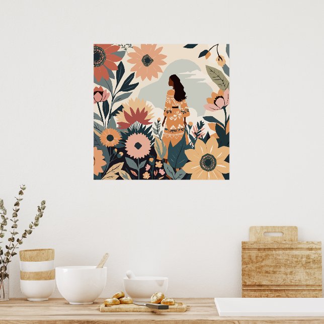 Garden Contemplation Poster (Kök)