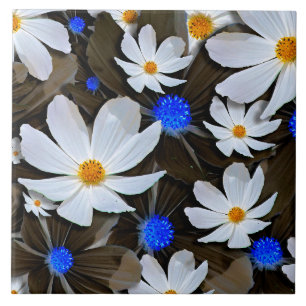 Garden Cosmos Flowers Kakelplatta