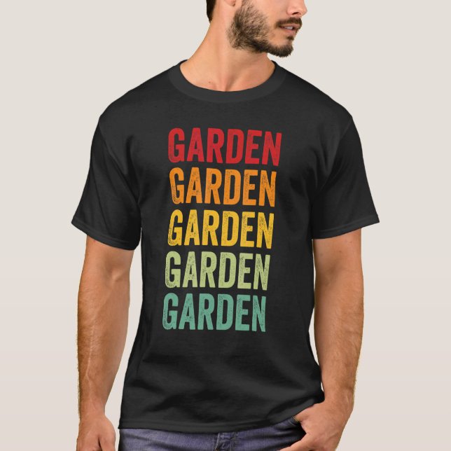 Garden County Nebraska Regnbåge Text Design T Shirt (Framsida)