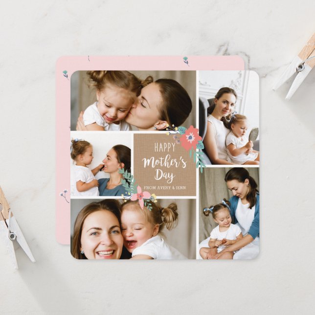 Garden Craft 5 Photo Mors dag Card Kort (Fram/Back In Situ)