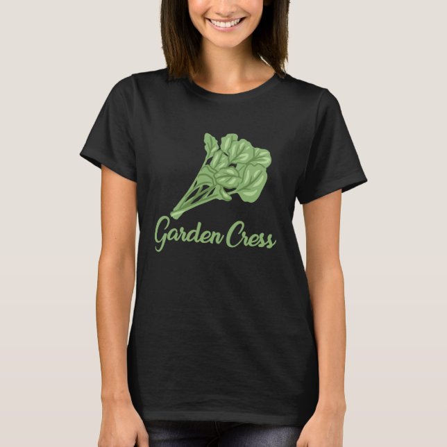 Garden Cress Apparel Edible Herbs Lover T Shirt (Framsida)