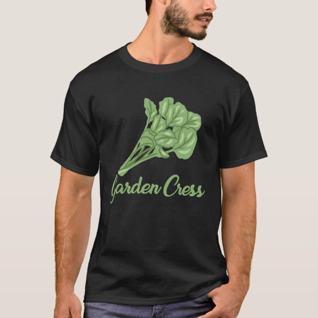 Garden Cress Apparel Edible Herbs Lover T Shirt (Framsida)