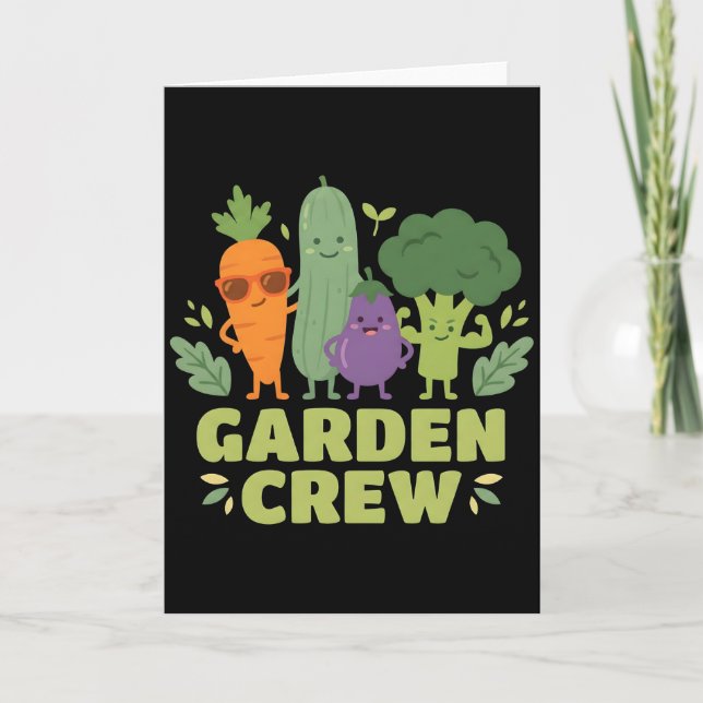 Garden Crew Vegetable Characters funny Kort (Framsida)