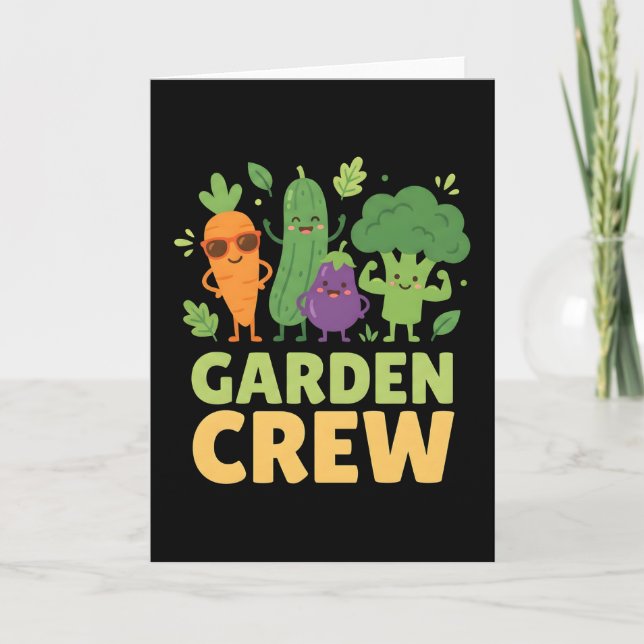 Garden Crew Vegetable Characters funny Kort (Framsida)