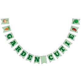 Garden Cutie Smiling Veggies Baby Shower Vimplar