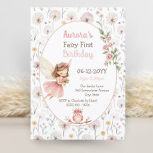 Garden Dandelion vattencolor Fairy Första födelsed