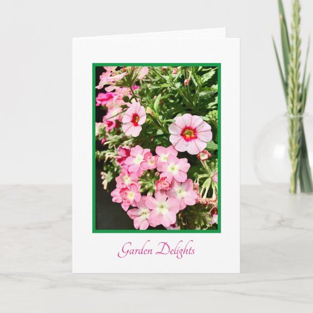 Garden Delight Blank Greeting Card Kort (Framsida)