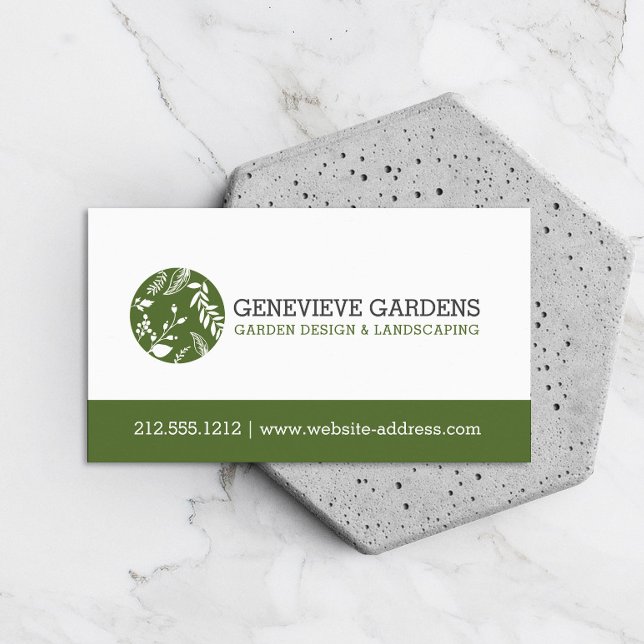 Garden Design Landscaping för växtsortens Logotyp Visitkort (Skapare uppladdad)
