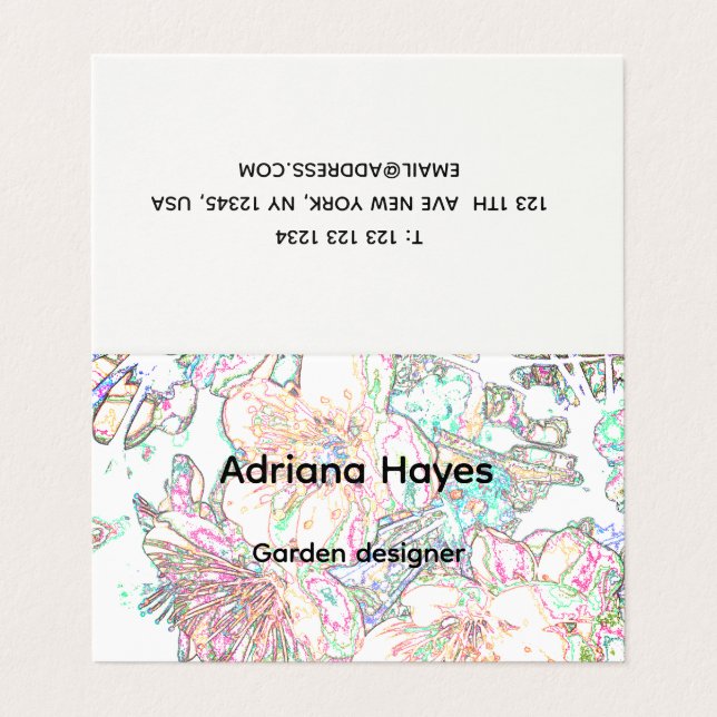 Garden designer visitkort (Utsida ovikt)